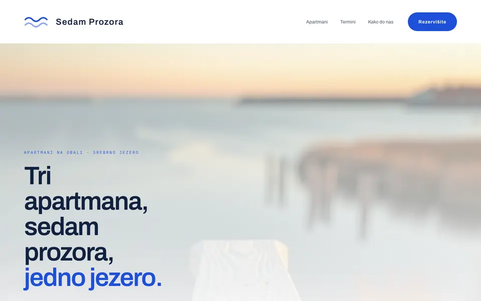 Primer sajta: Apartmani